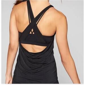 Athleta Tank Top‎ Womens Extra Small Black Transcendence Strappy Athletic